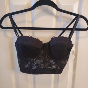 NWT 36B black lace bra